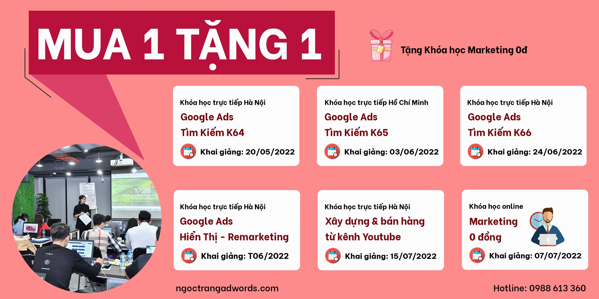 Lịch khóa học quảng cáo Google Ads Ngọc Trang